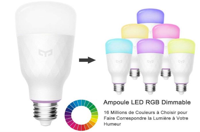 Lampadina a LED E27 RGB e WiFi della Xiaomi Yeelight